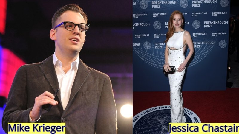 Jessica Chastain and Mike Krieger