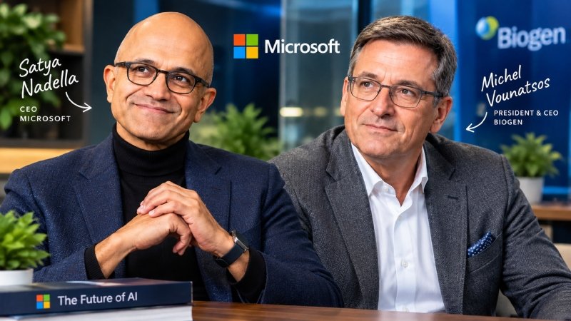 Satya Nadella and Michel Vounatsos